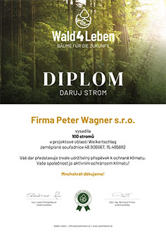 Diplom Akce Daruj strom, stromy pro budoucnost